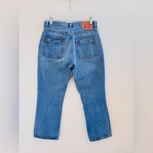 Levi's Womens Orange Label Tab Denim Crop Jeans Blue Sz 29 Slim Straight Casual
